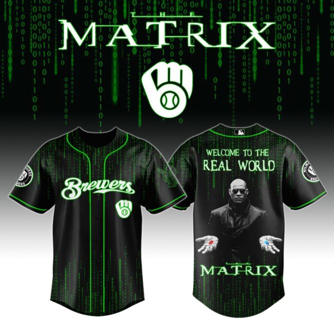 Matrix-Inspired Brewers Jersey - Limited Edition Futuristic Design For Fans