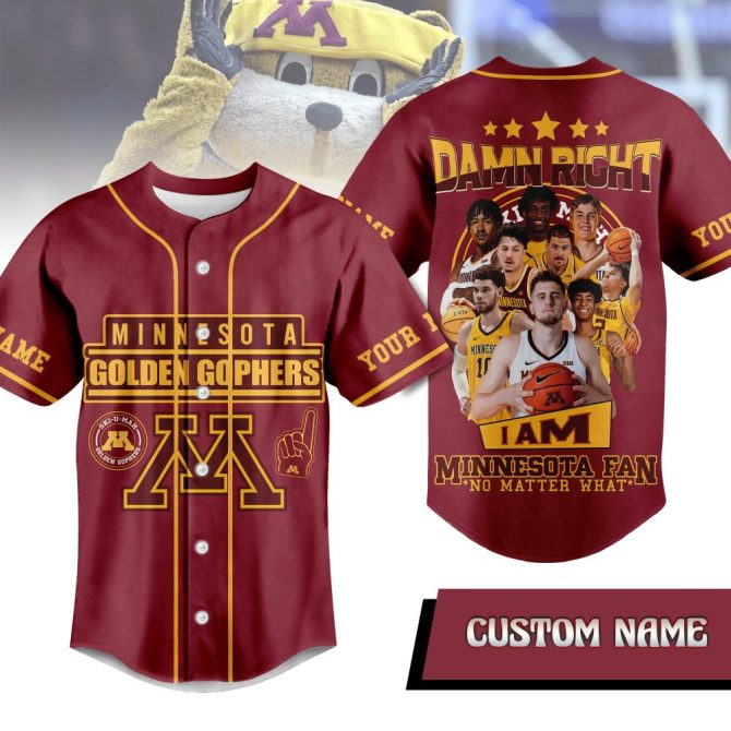 Customize Your Minnesota Golden Gophers Fan Jersey – Bold Design, Perfect For Game Day!