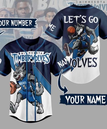 Custom Minnesota Wolves Jersey - Personalized Name & Number - Perfect For Fans!