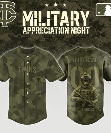 Custom Twins Camo Jersey - Military Appreciation Night - Personalized Name & Number