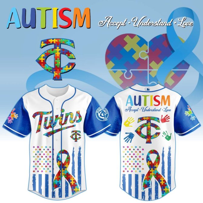 Celebrate Autism Awareness: Colorful Puzzle Piece Baseball Jersey - Support & Style