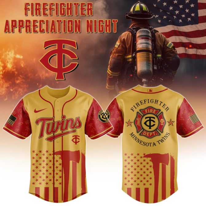 Honor Heroes: Limited Edition Firefighter Appreciation Jersey - Minnesota Twins Style