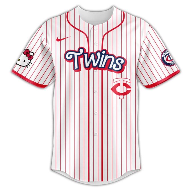 Hello Kitty X Twins Baseball Jersey & Cap Set – Limited Edition Cute Sports Gear - Image 2