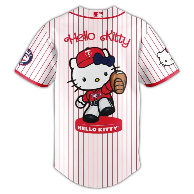Hello Kitty X Twins Baseball Jersey & Cap Set – Limited Edition Cute Sports Gear - Image 3
