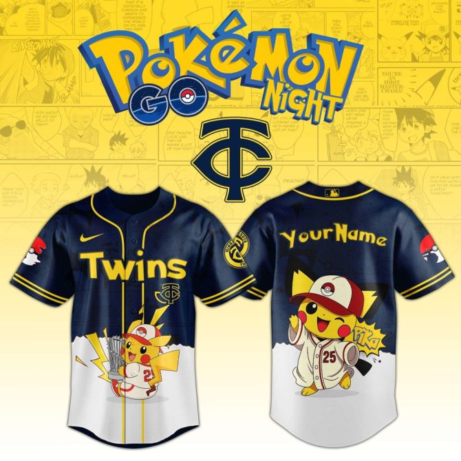 Customizable Pokémon Baseball Jersey – Pikachu Edition For Fans