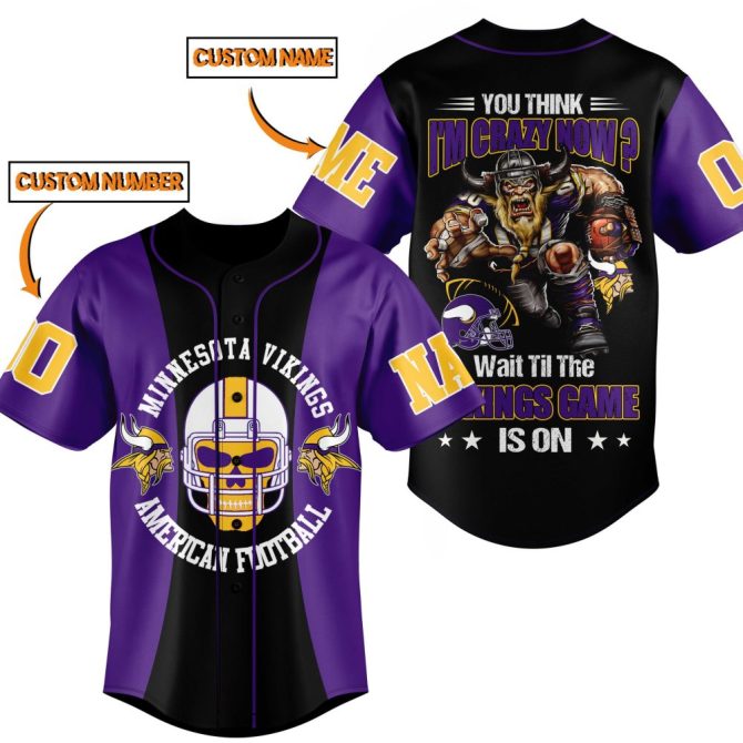 Custom Name & Number Vikings Jersey - Personalized Football Fan Gear, Unmatched Style