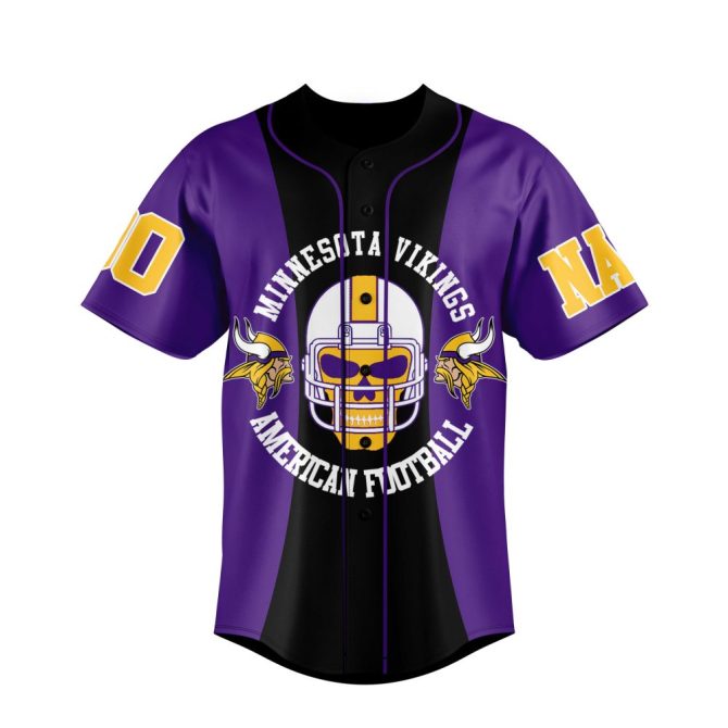 Custom Name & Number Vikings Jersey - Personalized Football Fan Gear, Unmatched Style - Image 2