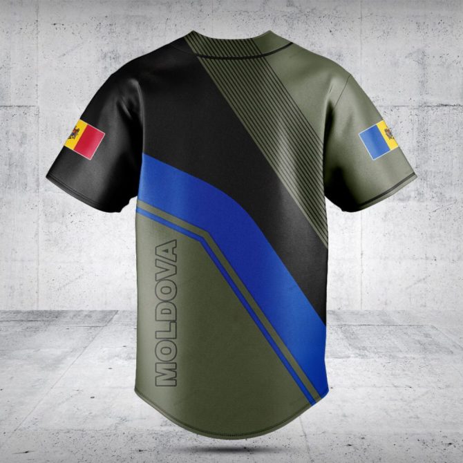 Custom Moldova Baseball Jersey - Personalized Name & Flag Design - Image 2