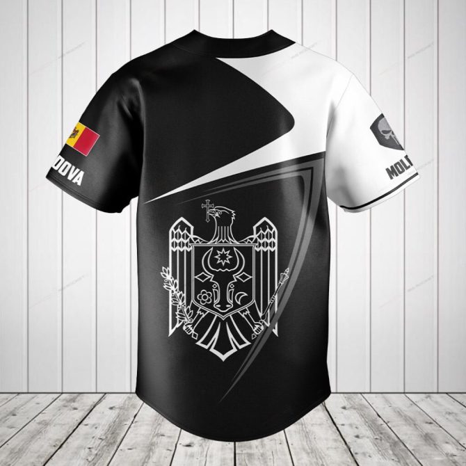 Custom Moldova Flag Baseball Jersey - Personalized Name & Number - Unique National Pride Apparel - Image 2