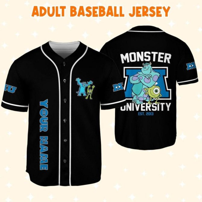 Custom Monster University Baseball Jersey - Kids/Youth/Adult Sizes - Personalize Your Name - Image 7