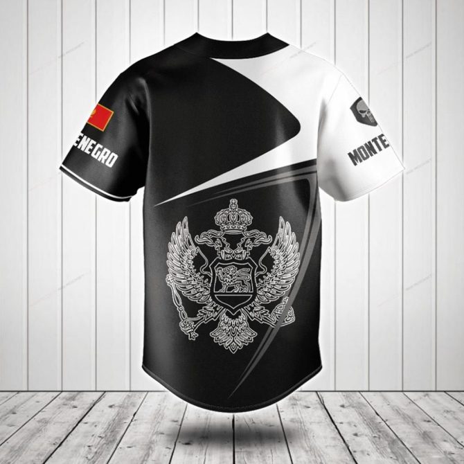 Custom Black & White Baseball Jersey With Eagle Design - Personalized Sportswear - Image 2