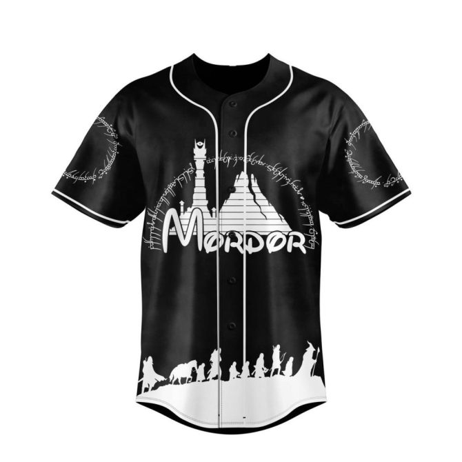 Customizable Mordor Baseball Jersey - Personalized Name & Number, Epic Fantasy Design - Image 3