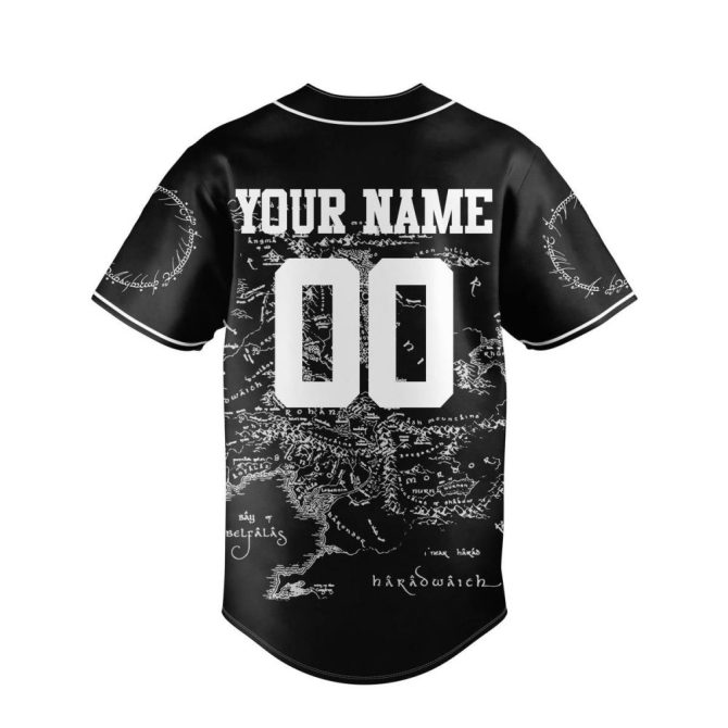 Customizable Mordor Baseball Jersey - Personalized Name & Number, Epic Fantasy Design - Image 4