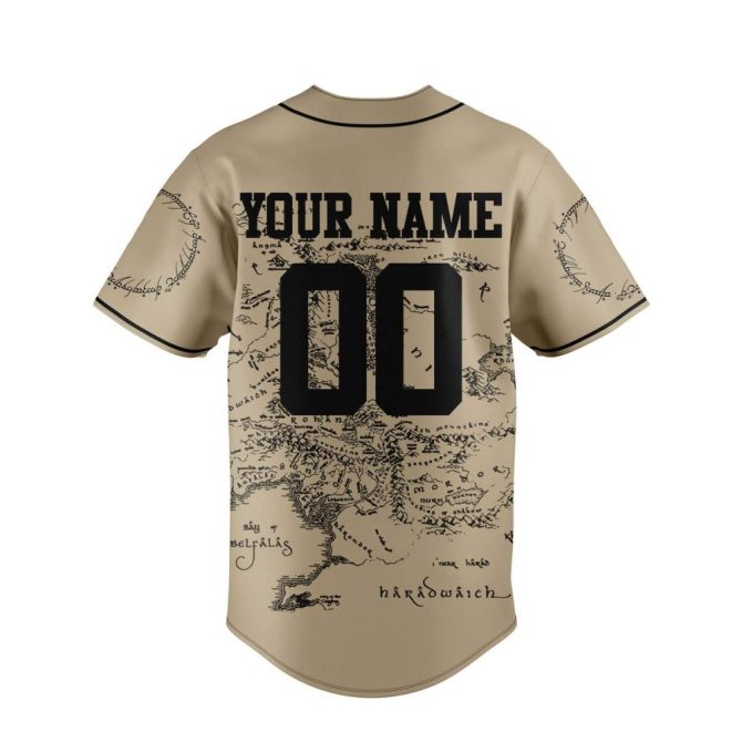 Customizable Mordor Baseball Jersey - Personalized Name & Number, Epic Fantasy Design - Image 6
