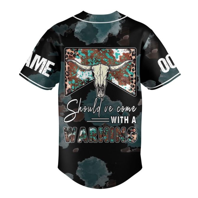 Customizable Western Skull Baseball Jersey – Personalized Name & Number, Unique Style - Image 3