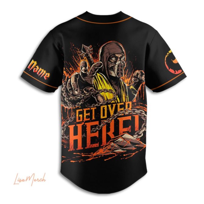 Custom Mortal Kombat Scorpion Jersey - Personalized Gamer Apparel, Unique Gift! - Image 3