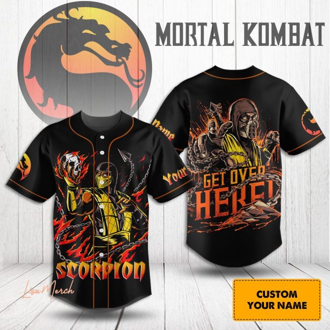 Custom Mortal Kombat Scorpion Jersey - Personalized Gamer Apparel, Unique Gift!