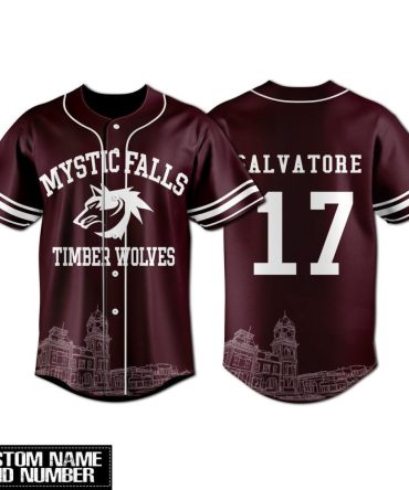 Customizable Mystic Falls Timberwolves Jersey - Add Your Name & Number!