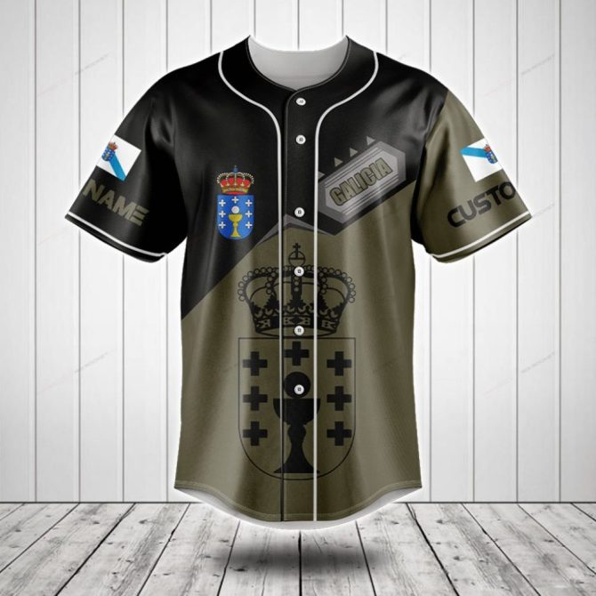 Custom Galicia Baseball Jersey – Personalized Name & Flag Design