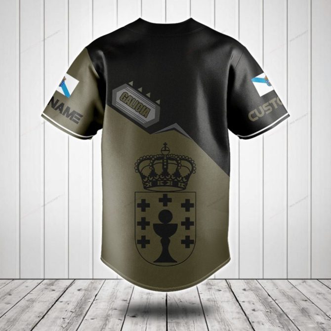 Custom Galicia Baseball Jersey – Personalized Name & Flag Design - Image 2