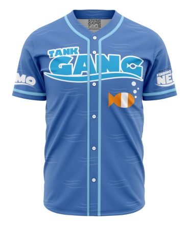 Finding Nemo Tank Gang Baseball Jersey - Fun & Stylish Blue Shirt For Fans