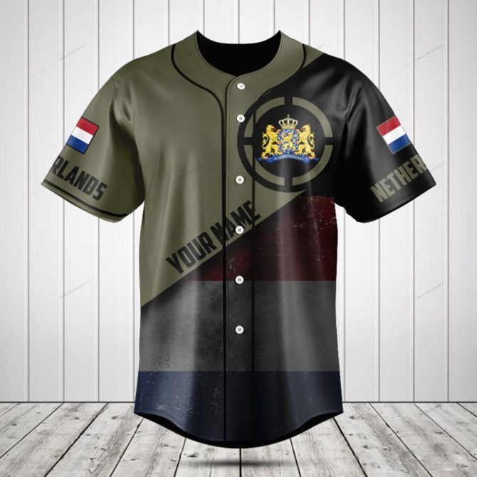 Custom Netherlands Baseball Jersey - Personalized Flag Design, Premium Quality Sportswear