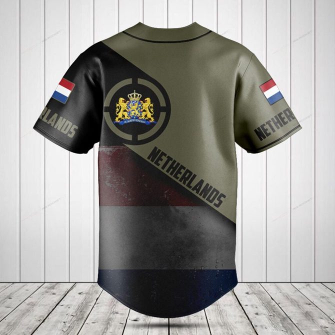 Custom Netherlands Baseball Jersey - Personalized Flag Design, Premium Quality Sportswear - Image 2