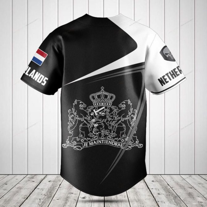 Customizable Netherlands Baseball Jersey - Personalized Name & Crest Design - Unique Gift Idea - Image 2