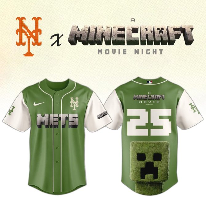 Minecraft X Mets Limited Edition Jersey - Perfect For Fans & Gamers!