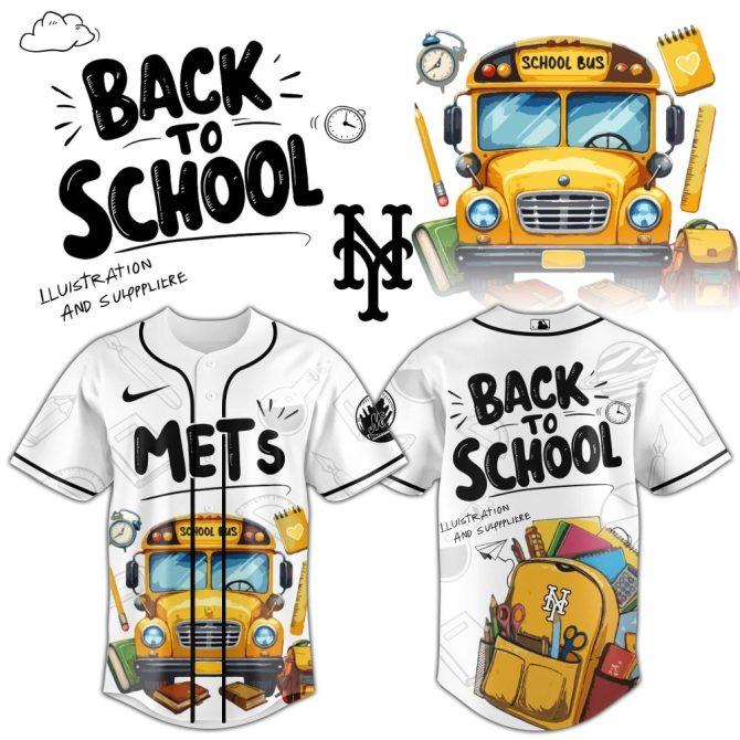 Back To School Mets Jersey - Perfect For Students & Fans , Unique Design
