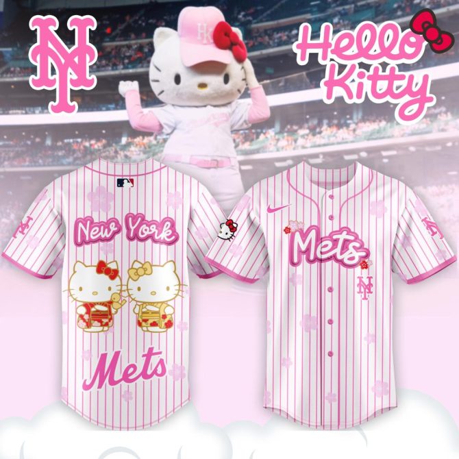 Hello Kitty X New York Mets Limited Edition Pink Jersey - Perfect Gift For Fans!