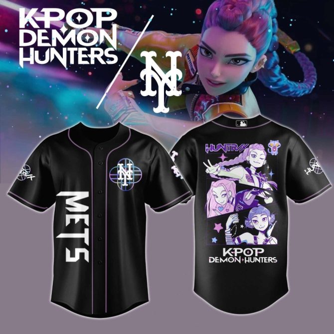 Kpop Demon Hunters Baseball Jersey - Stylish Anime Graphic Tee For Fans