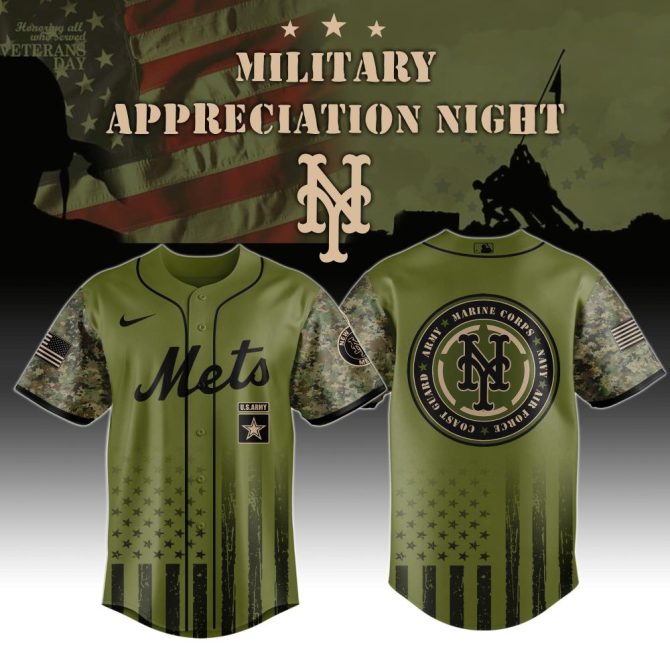 Honor Veterans: Military Appreciation Night Mets Jersey - Limited Edition Camo Design