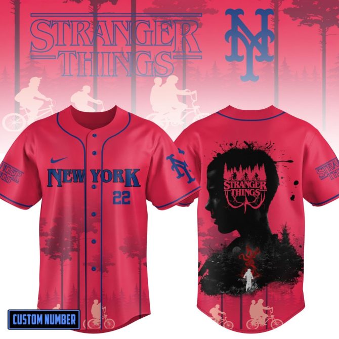 Custom Stranger Things Baseball Jersey - New York Themed Fan Apparel With Unique Design