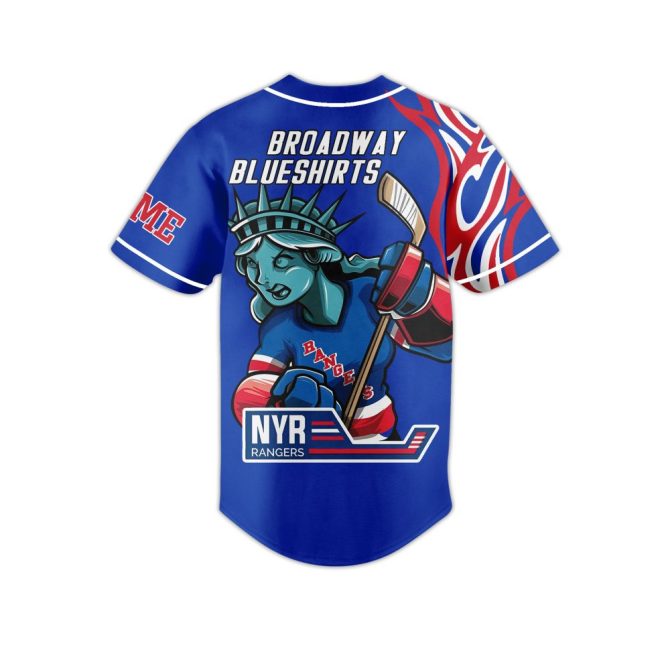 Custom New York Rangers Jersey - Personalize Your Name - Broadway Blue Edition - Image 3