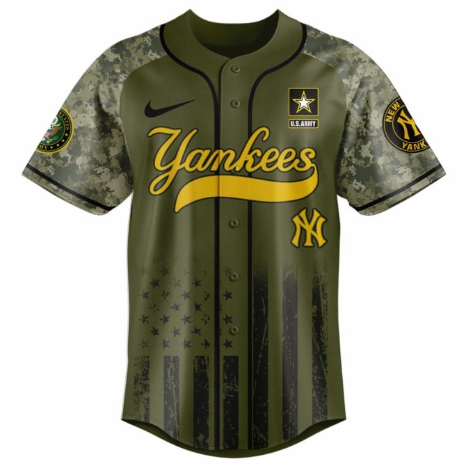 Celebrate U.S. Army'S 250Th With Limited Edition Yankees Jersey - Camo Design - Image 2