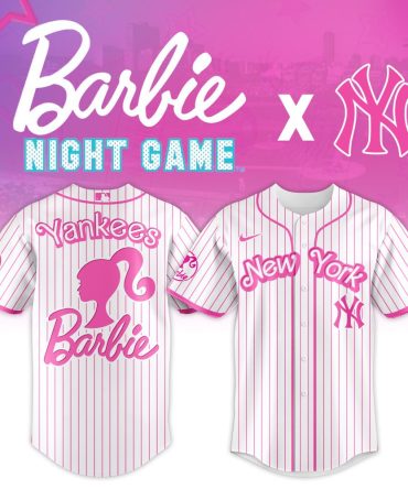 Limited Edition Barbie X Yankees Pink Striped Jersey - Celebrate In Style!