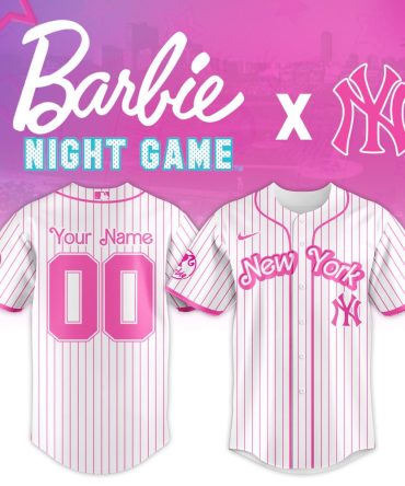 Custom Barbie Night Game Jersey - Personalized New York Pink Baseball Shirt