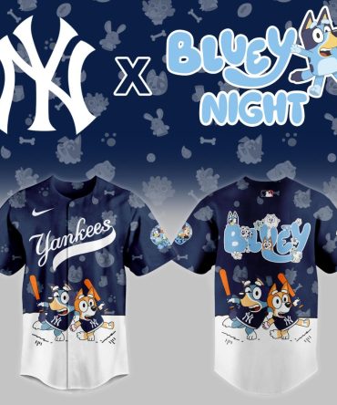 Limited Edition Yankees X Bluey Night Baseball Jersey - Perfect For Fans & Collectors!