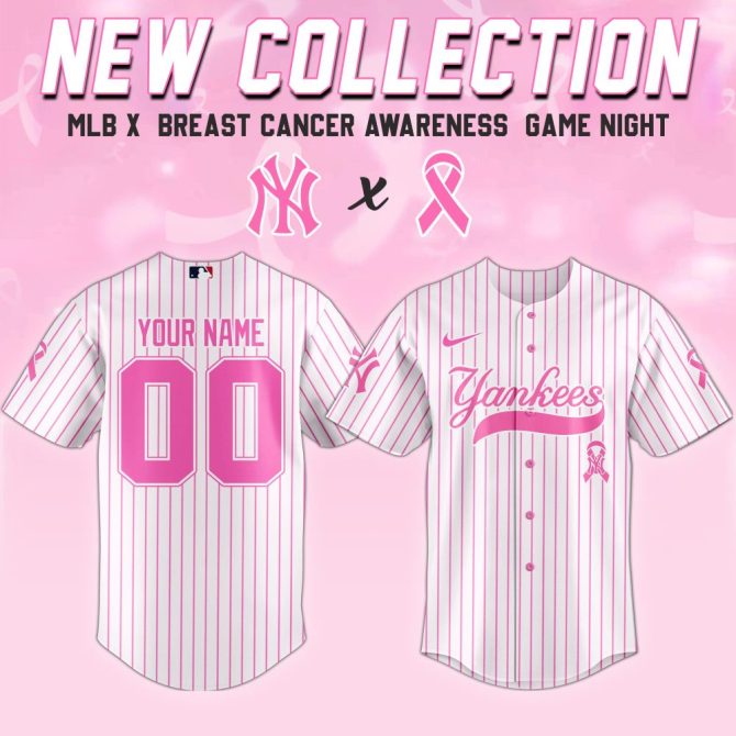 Custom Yankees Jersey - Breast Cancer Awareness Edition - Support A Cause In Style!