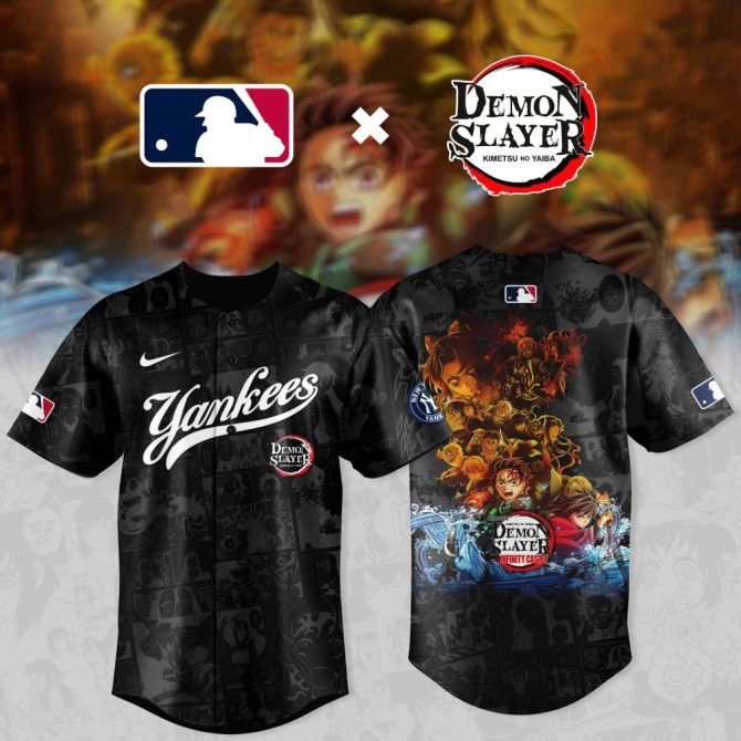 Exclusive Yankees X Demon Slayer Jersey – Anime Fans Must-Have! Limited Edition Mlb Apparel