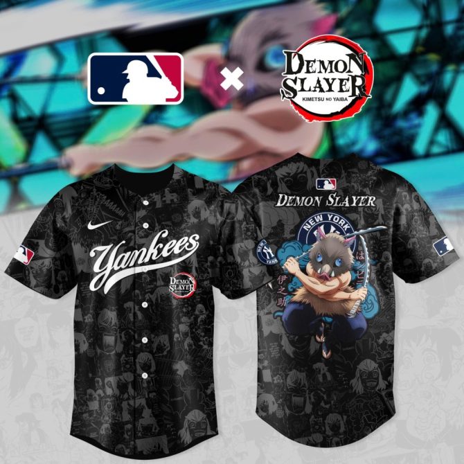 Exclusive Yankees X Demon Slayer Baseball Jersey - Limited Edition Anime Crossover