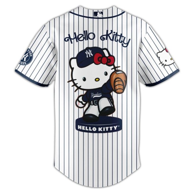 Hello Kitty X Yankees Baseball Jersey & Cap Set - Limited Edition Fan Gear - Image 3