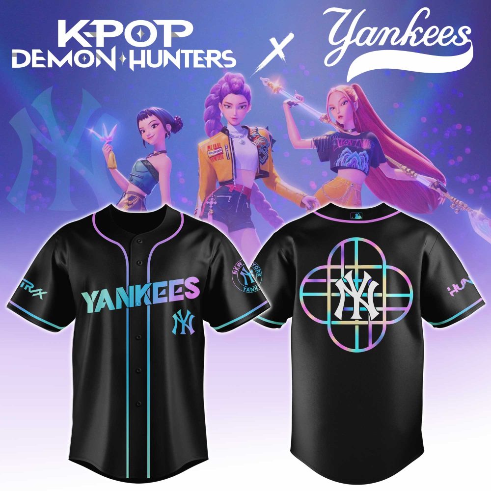 K-Pop Demon Hunters X Yankees Limited Edition Jersey - Vibrant Neon Design