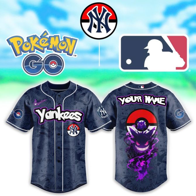 Custom Pokémon & Yankees Baseball Jersey – Personalized Fan Gear