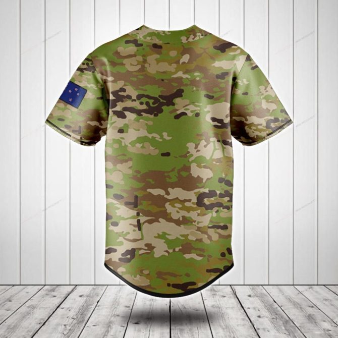 Customizable Camo Jersey With Flag Design - Personalized Sportswear Gift - Image 2