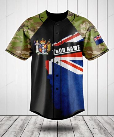 Customizable Camo Jersey With Flag Design - Personalized Sportswear Gift