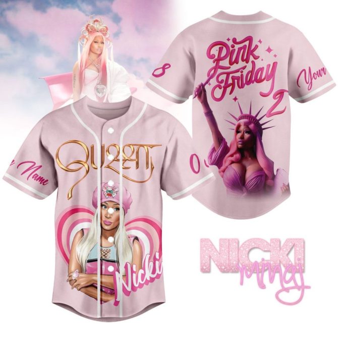 Exclusive Pink Queen Baseball Jersey - Trendy Nicki Design - Limited Edition