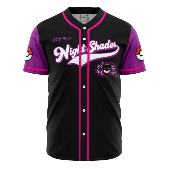 Customizable Night Shades Baseball Jersey - Anime-Inspired Black & Purple Shirt - Image 2