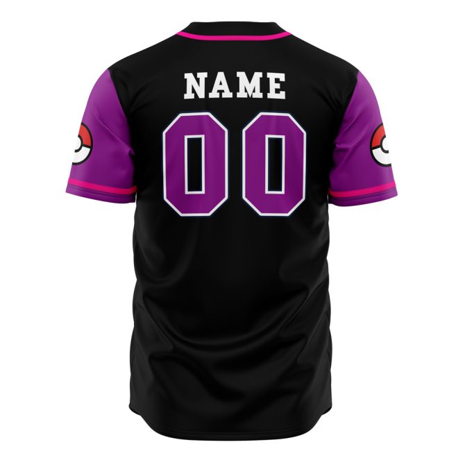 Customizable Night Shades Baseball Jersey - Anime-Inspired Black & Purple Shirt - Image 3